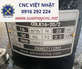 BƠM CAO ÁP AIKON CDLK16-20/2 CHO MÁY CNC CÔNG NGHIỆP